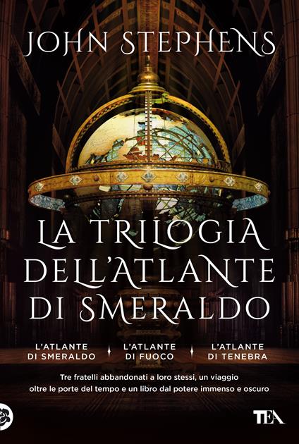 La trilogia dell'atlante di smeraldo: L'atlante di smeraldo-L'atlante di fuoco-L'atlante di tenebra - John Stephens - copertina