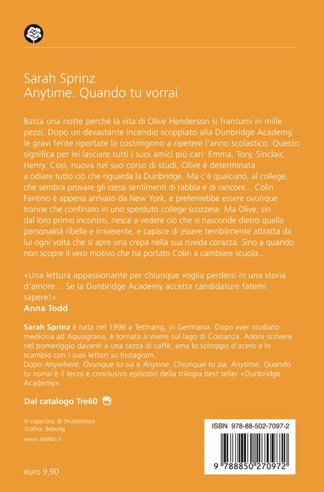Anytime. Quando tu vorrai. Dunbridge Academy - Sarah Sprinz - 2