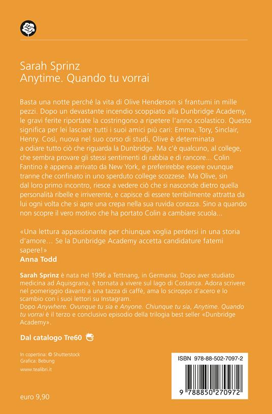 Anytime. Quando tu vorrai. Dunbridge Academy - Sarah Sprinz - 2