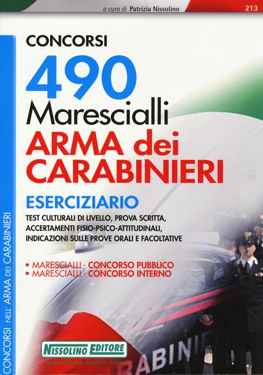 Quattrocentonovanta marescialli. Arma dei carabinieri. Eserciziario - copertina