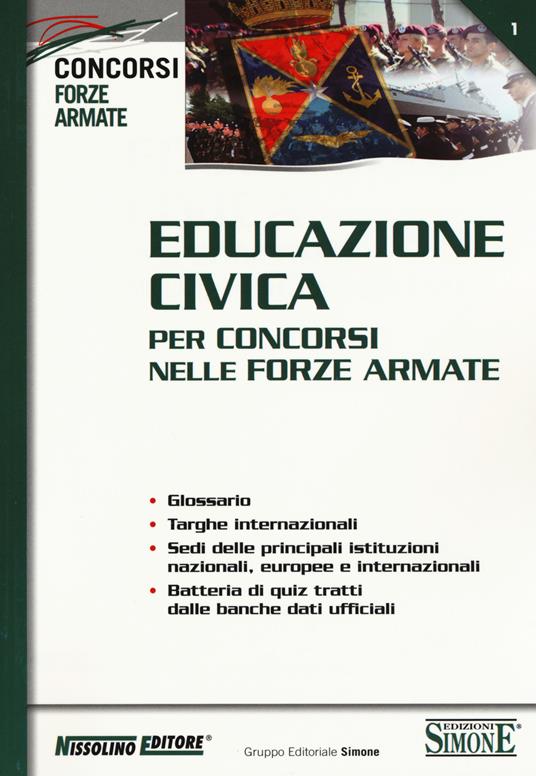 Educazione civica per concorsi nelle forze armate - copertina