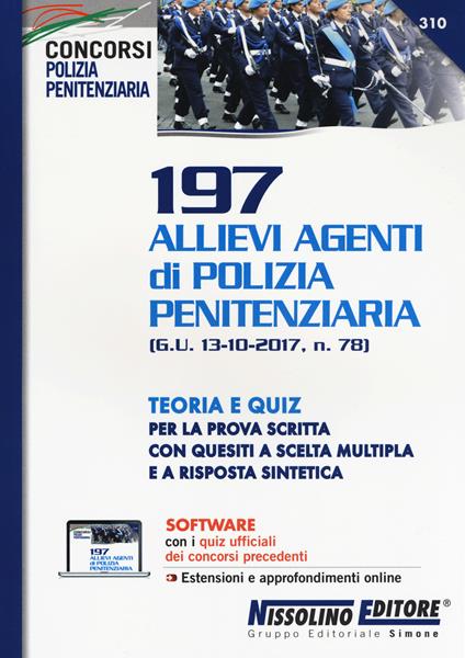197 allievi agenti di polizia penitenziaria (G.U. 13-10-2017, n.78). Teoria e quiz. Con Contenuto digitale per download e accesso online - copertina