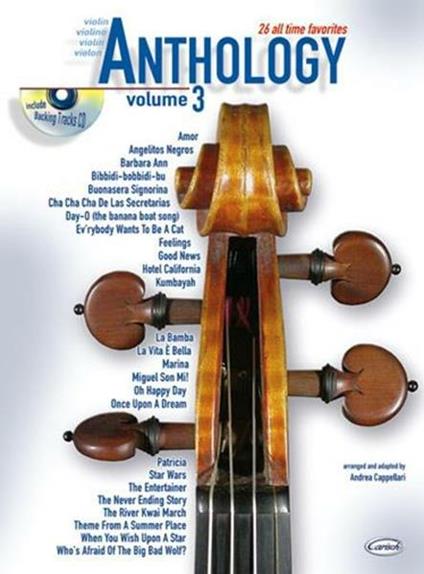  Anthology. Violin. Vol. 3. Con CD (musica stampata) -  Andrea Cappellari - copertina