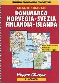Viaggia l'Europa. Danimarca, Norvegia, Svezia, Finlandia, Islanda 1:800 000 - copertina