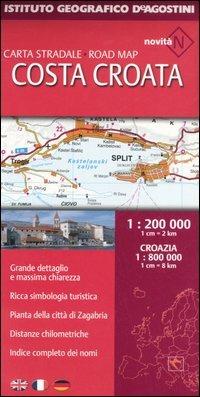 Costa croata 1:200 000. Ediz. multilingue - copertina
