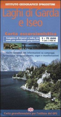 Laghi di Garda e Iseo 1:75 000. Con guida turistica. Ediz. italiana e inglese - copertina