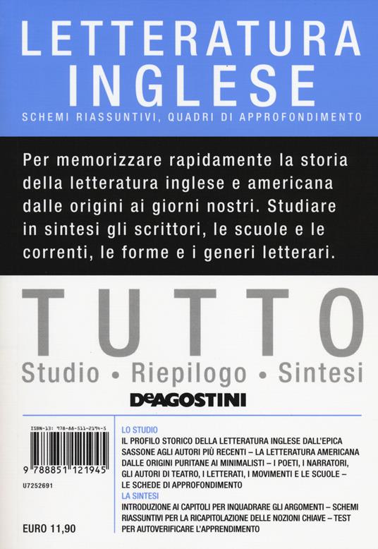 Tutto letteratura inglese. Schemi riassuntivi, quadri di approfondimento - copertina