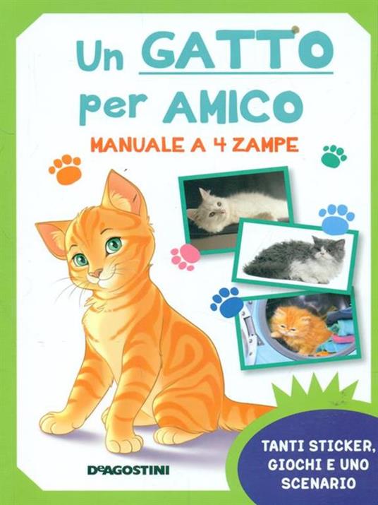 Un gatto per amico. Manuale a 4 zampe. Con adesivi. Ediz. illustrata - Federica Magrin - 2