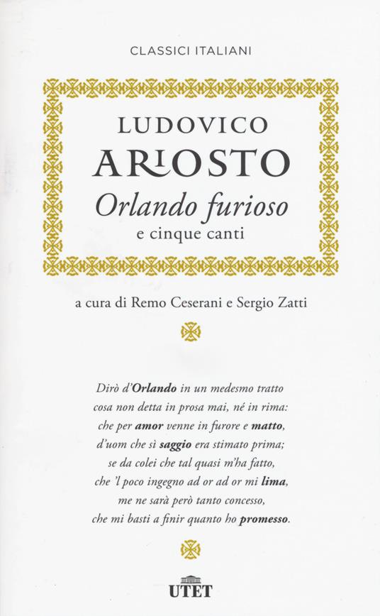 Orlando furioso e cinque canti. Con e-book - Ludovico Ariosto - copertina