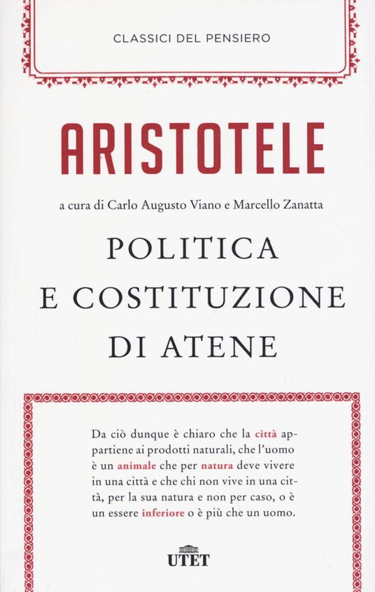 Politica e costituzione di Atene - Aristotele - copertina