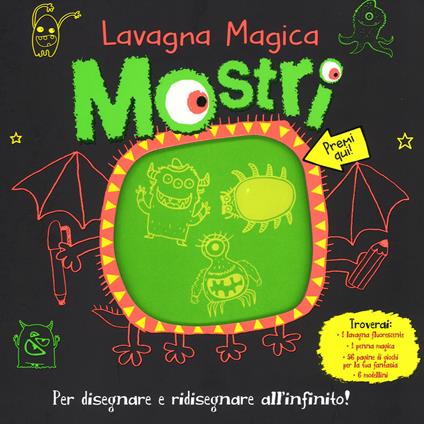 Mostri. Lavagna magica. Ediz. illustrata. Con gadget - Suhel Ahmed,Srimalie Bassani - copertina