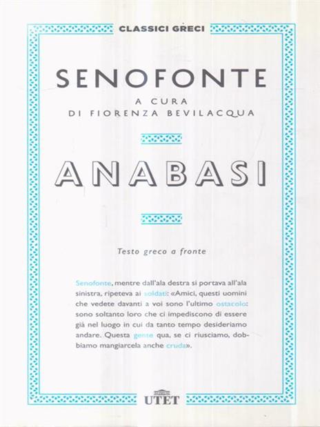 Anabasi. Testo greco a fronte - Senofonte - copertina