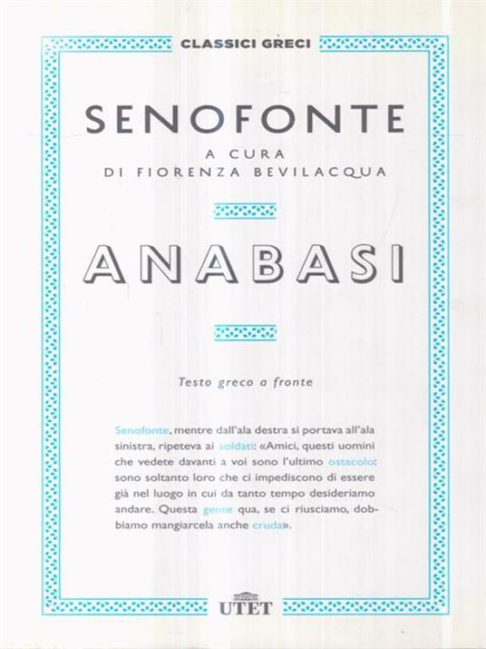 Anabasi. Testo greco a fronte - Senofonte - copertina