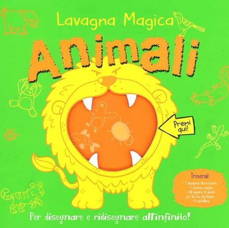 Animali. Lavagna magica. Ediz. illustrata. Con gadget - Suhel Ahmed - copertina