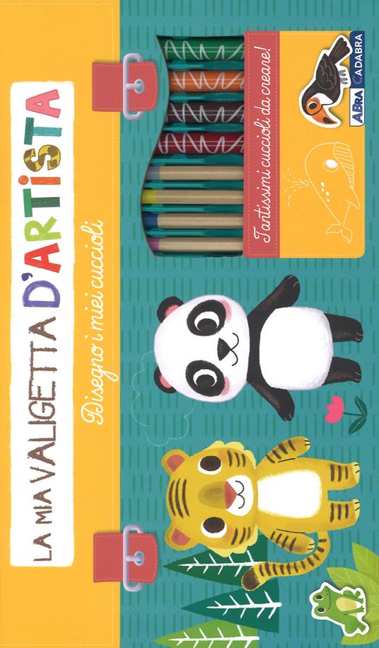 Disegno i miei cuccioli. La mia valigetta d'artista. Ediz. a colori. Con gadget - Yu-Hsuan Huang - copertina