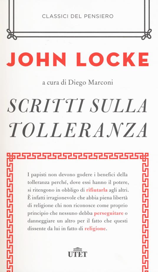 Scritti sulla tolleranza - John Locke - copertina
