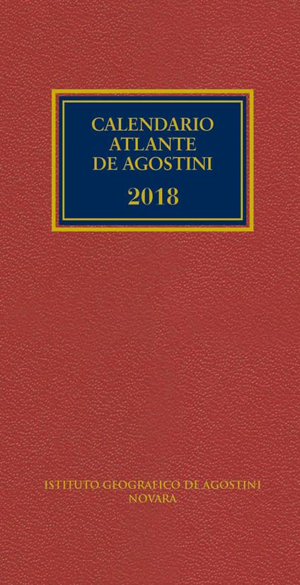 Calendario atlante De Agostini 2018 - copertina