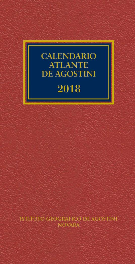 Calendario atlante De Agostini 2018 - copertina