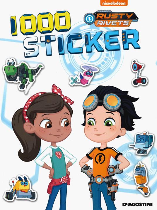 1000 sticker. Rusty Rivets. Con adesivi - copertina