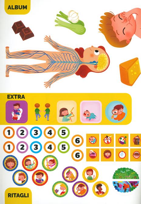 Il gioco del corpo umano. Super sticker. Con adesivi. Ediz. a colori - 5
