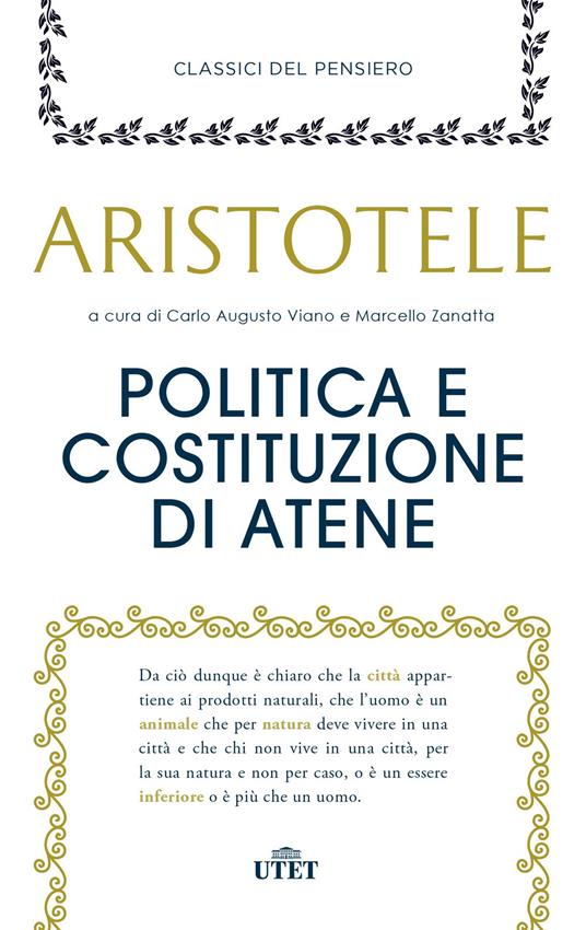 Politica e costituzione di Atene - Aristotele - copertina