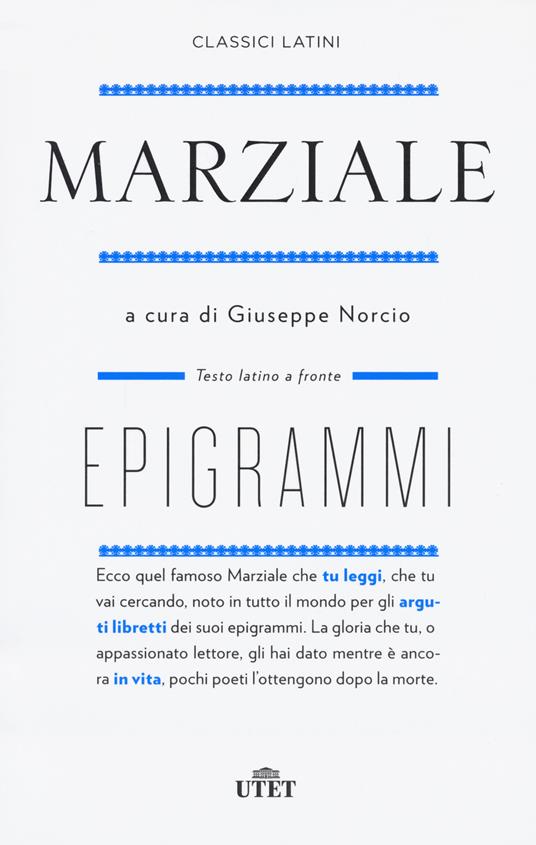 Epigrammi. Nuova ediz. - Marco Valerio Marziale - copertina