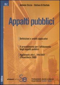 Appalti pubblici - Antonio Ciccia,Stefano Di Bartolo - copertina