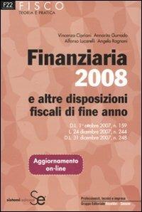 Finanziaria 2008 e altre disposizioni fiscali di fine anno - copertina