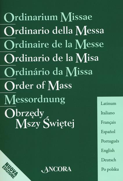 Ordinario della messa. Ediz. multilingue - copertina