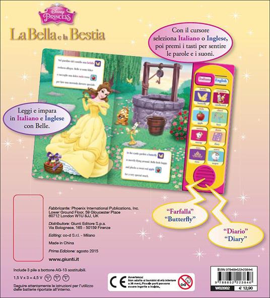 La Bella e la Bestia. ItalianoInglese Libro Disney Libri Suona e impara IBS La Bella e la Bestia. ItalianoInglese Libro Disney Libri Suona e impara IBS