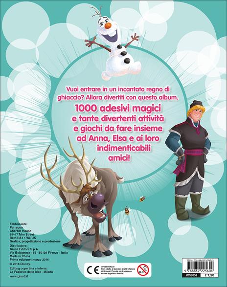 Frozen. 1000 stickers. Tanti giochi e attività. Con adesivi. Ediz. illustrata - 2