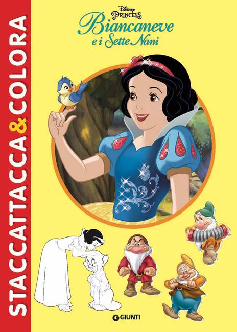 Biancaneve e i sette nani. Staccattacca&colora. Con adesivi. Ediz. illustrata - copertina