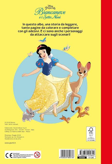 Biancaneve e i sette nani. Staccattacca&colora. Con adesivi. Ediz. illustrata - 6