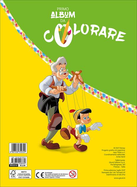 Pinocchio. Primo album da colorare - 2