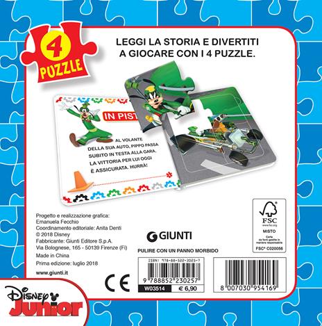 In pista. Topolino e gli amici del rally. Libro mini puzzle - 2