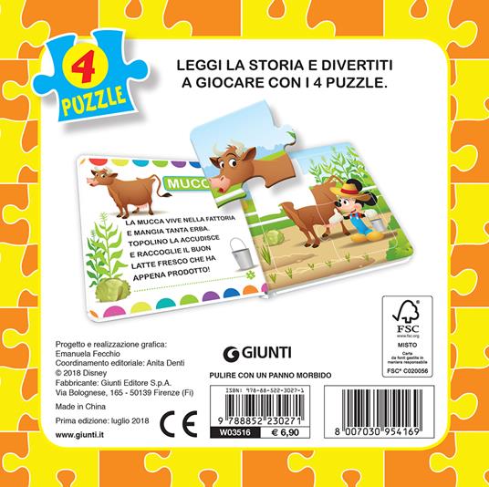 La fattoria. Disney baby. Libro mini puzzle - 2