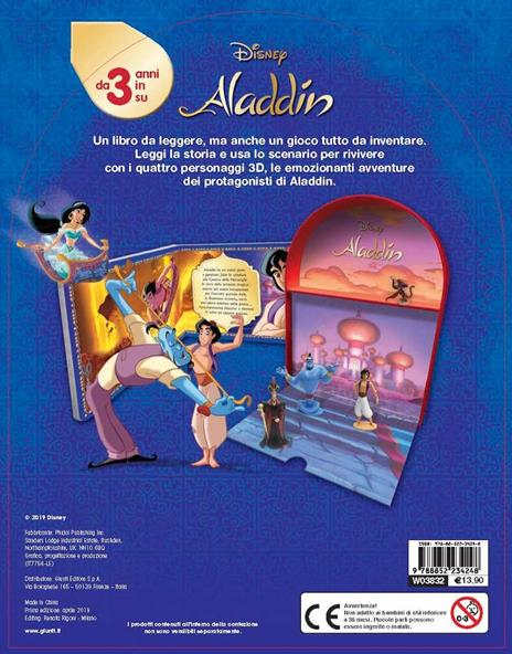 Aladdin. Libro gioca kit. Ediz. a colori. Con 4 personaggi 3D. Con scenario per giocare - 3