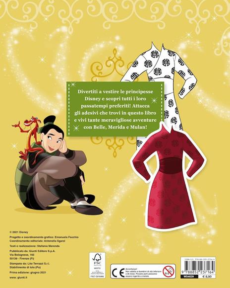 Passioni e tempo libero. Disney princess. Gioca con la moda. Con adesivi. Ediz. a colori - 2