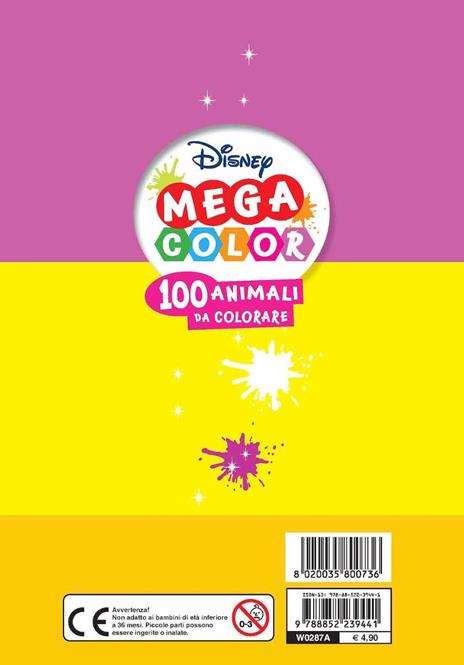 100 animali da colorare. Mega color Disney - 2