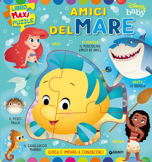 Amici del mare. Baby libro maxi puzzle. Ediz. a colori - copertina