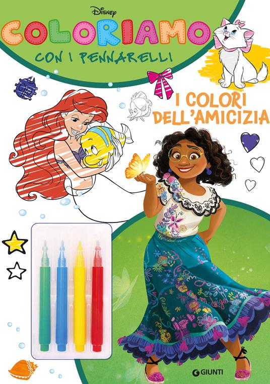 I colori dell'amicizia. Coloriamo con i pennarelli. Super album. Ediz. a colori. Con 4 pennarelli - copertina