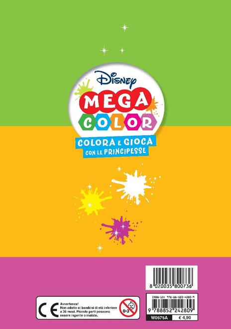 Colora e gioca con le principesse. Mega color. Disney princess. Ediz. illustrata - 2