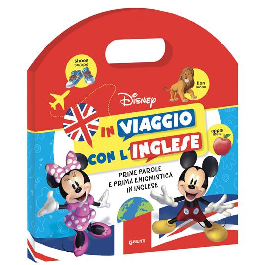 In viaggio con l'inglese. Prime parole e prima enigmistica in inglese. Valigetta Disney. Ediz. a colori - copertina