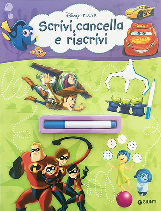 Scrivi, cancella e riscrivi. Pixar. Ediz. a colori. Con pennarello cancellabile - copertina
