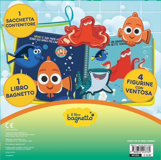 Gioca con Dory. Il libro bagnetto. Ediz. a colori. Con borsetta a rete. Con 4 figurine con ventosa - 2