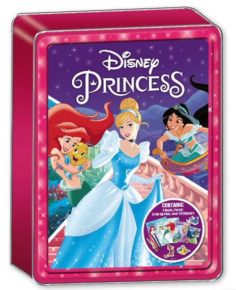 Disney princess. Storie di latta. Con adesivi. Ediz. a colori. Con 4 pennarelli. Con Poster - copertina