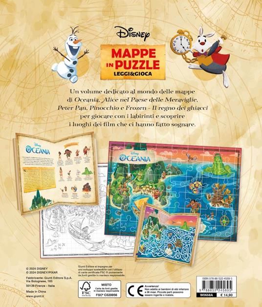 Dove vivono Vaiana e altri amici d’avventura. Mappe in puzzle. Leggi&Gioca. Ediz. a colori. Con puzzle 70 pezzi - 2