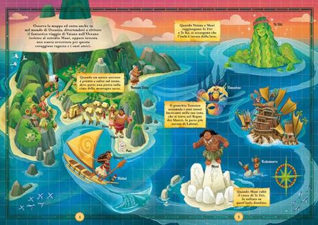 Dove vivono Vaiana e altri amici d’avventura. Mappe in puzzle. Leggi&Gioca. Ediz. a colori. Con puzzle 70 pezzi - 3