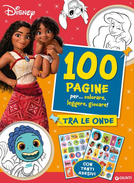 Tra le onde. Oceania. 100 pagine per colorare, leggere, giocare. Con adesivi. Ediz. a colori - copertina