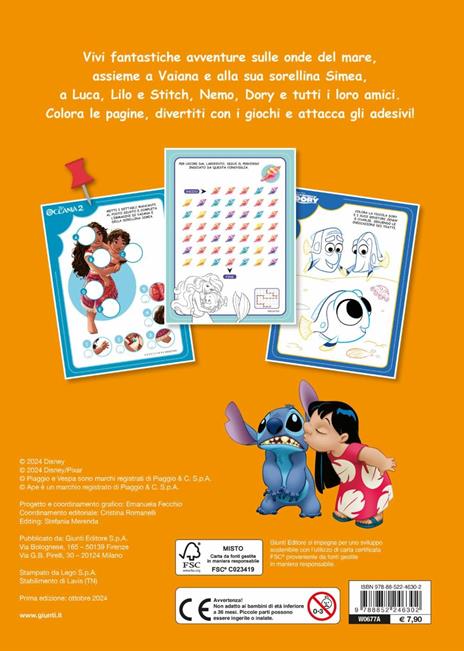 Tra le onde. Oceania. 100 pagine per colorare, leggere, giocare. Con adesivi. Ediz. a colori - 6